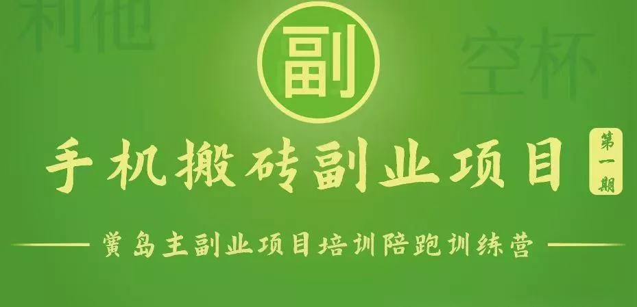 手机搬砖小副业项目训练营1.0，能用手机做的简单小副业